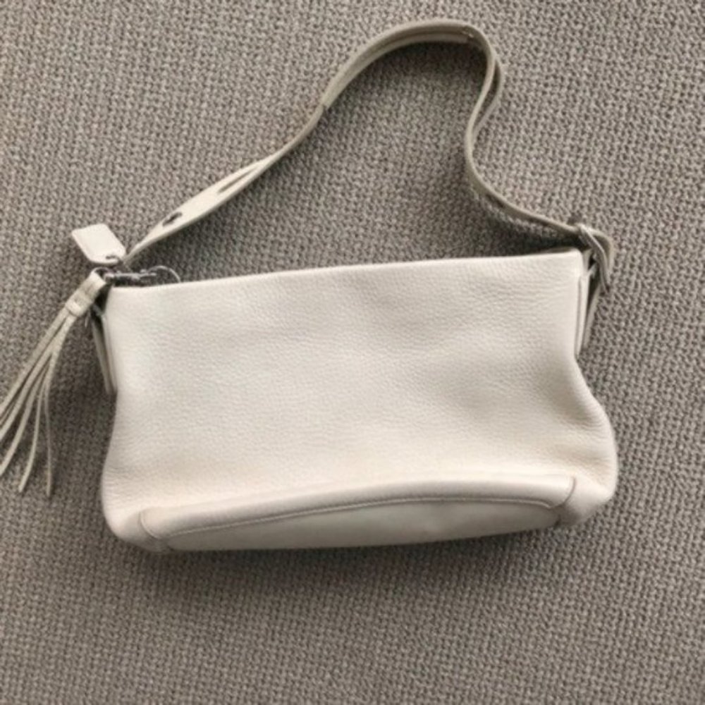 Coach East West White Leather Legacy Duffle Bag